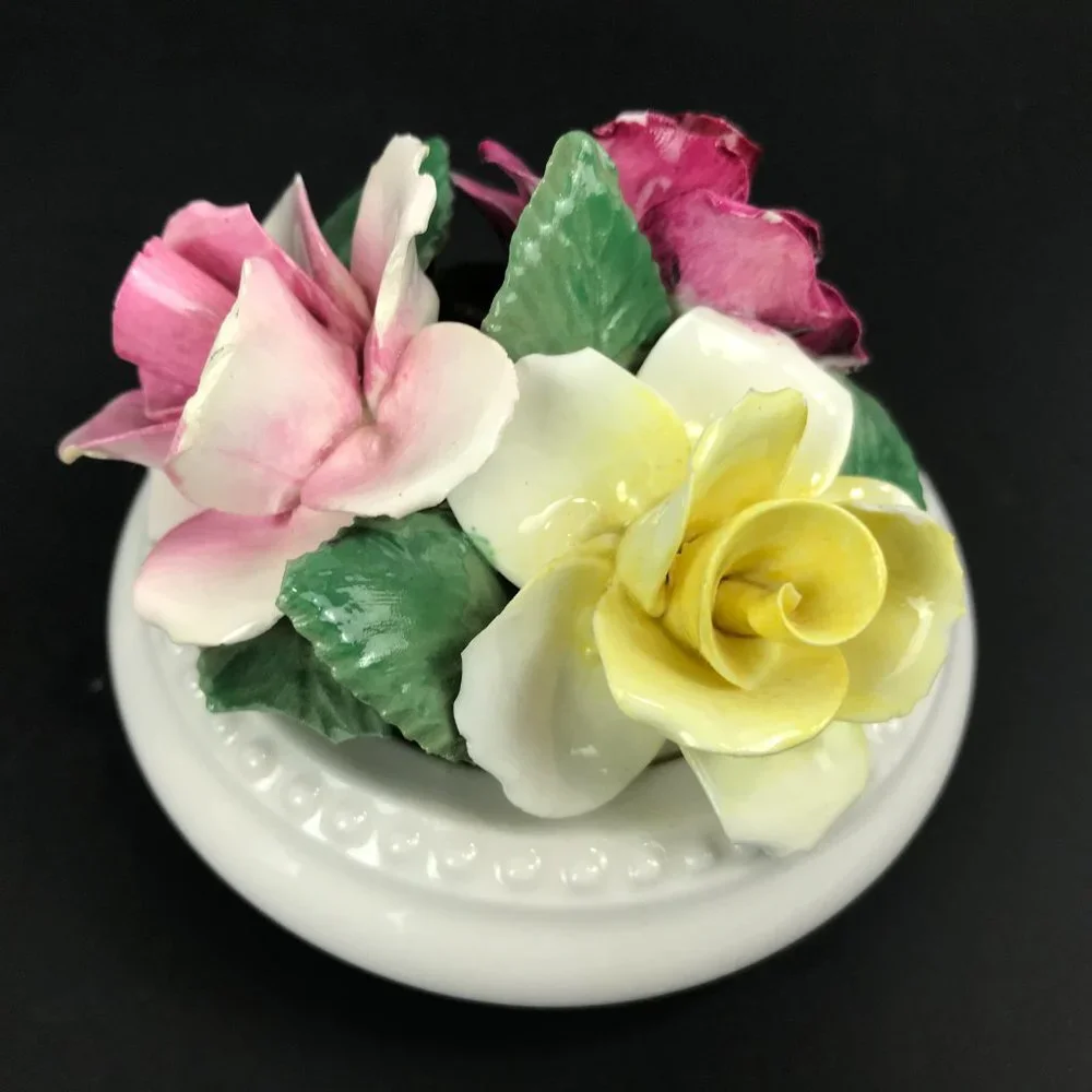 Crown Staffordshire ceramic porcelain floral figurine